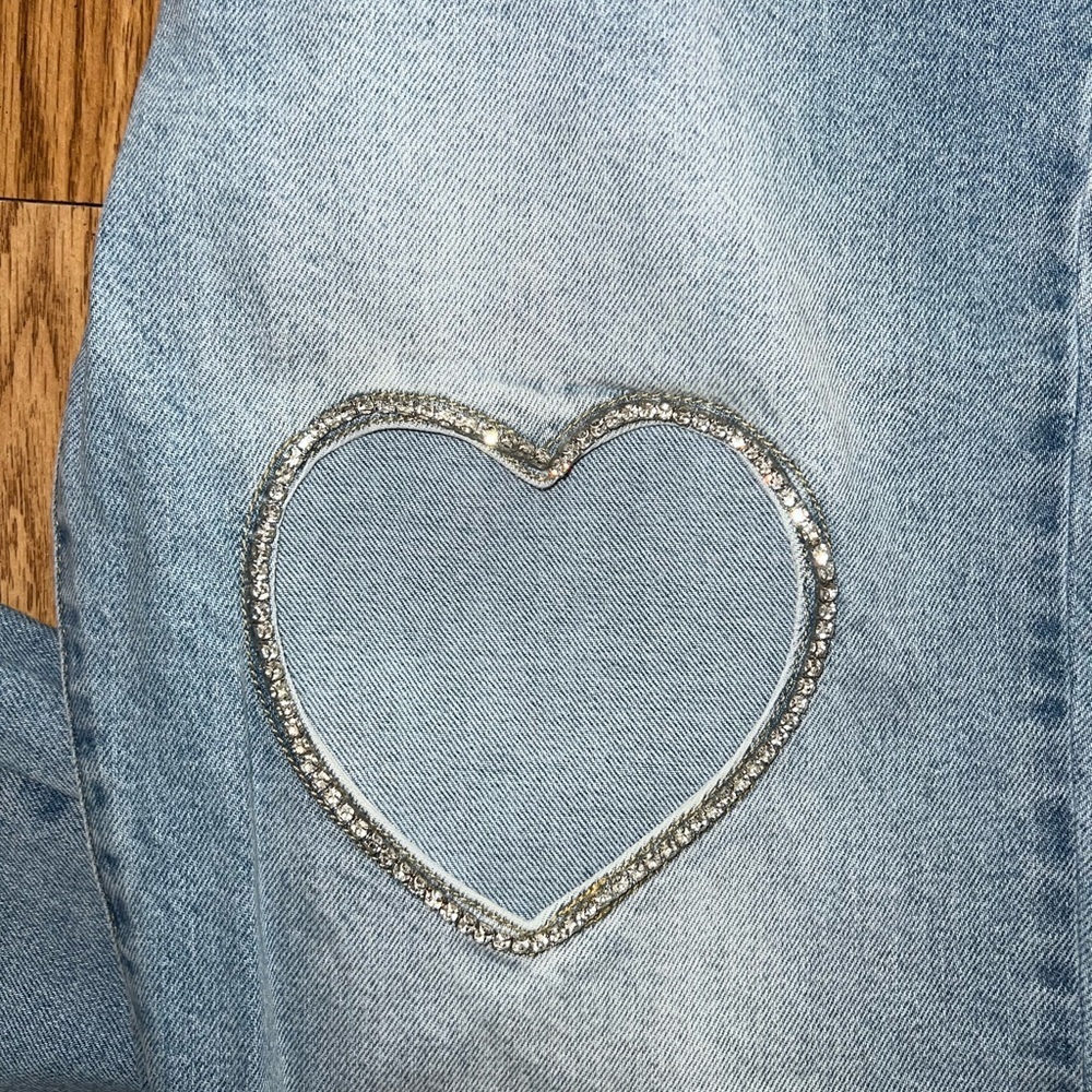 Heart Cut Out Jeans - Picture 2 of 6